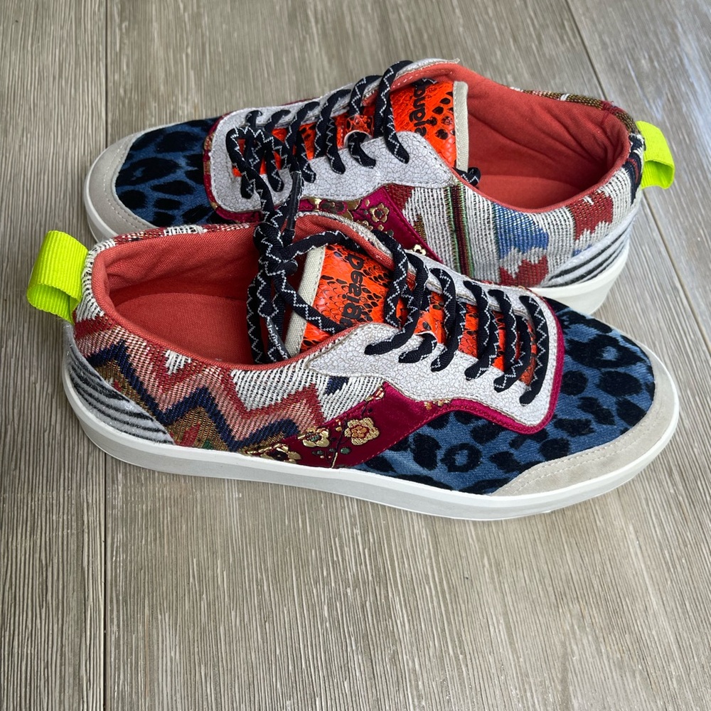 Desigual Multicolor Patchwork Sneakers - image 2